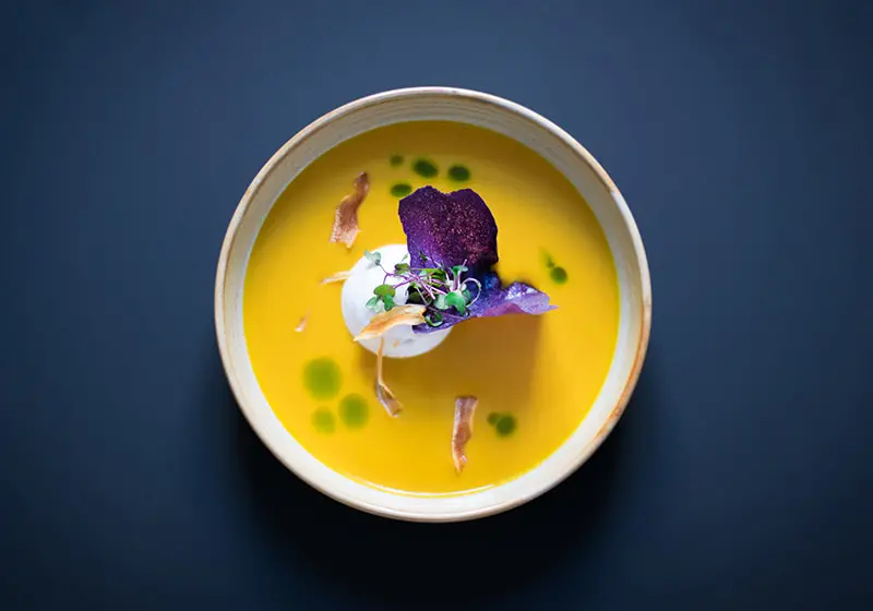 yellow cream soup